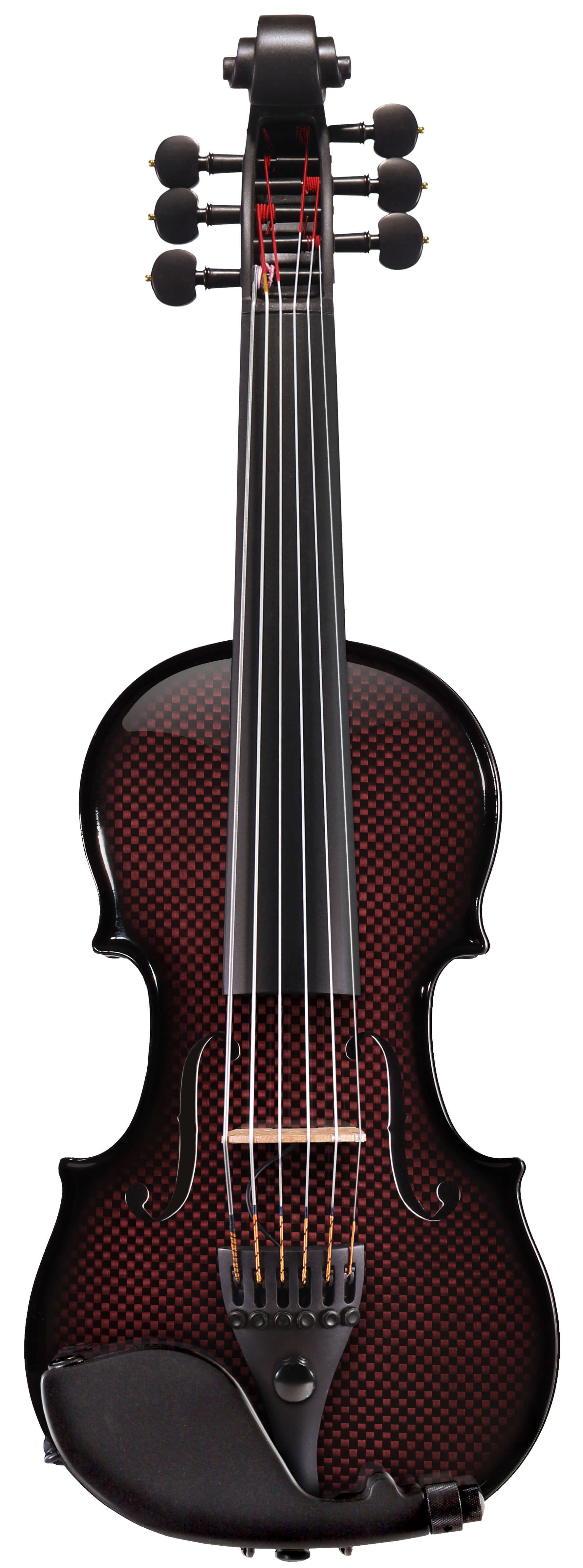E-Geige 6 Saiten Carbon Rot