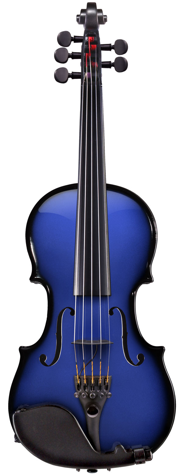 AEX Carbon Violin, 5 Strings, blue